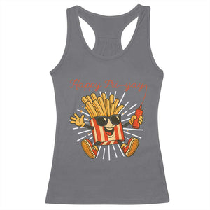 Funny French Fries Lover Racerback Tank Top Happy Friyay Gift TS12 Charcoal Print Your Wear