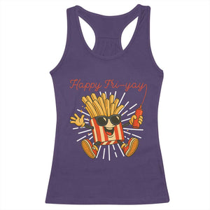 Funny French Fries Lover Racerback Tank Top Happy Friyay Gift TS12 Purple Print Your Wear