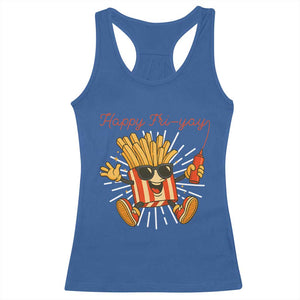 Funny French Fries Lover Racerback Tank Top Happy Friyay Gift TS12 Royal Blue Print Your Wear