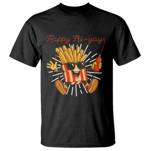 Funny French Fries Lover T Shirt Happy Friyay Gift TS12 Black Print Your Wear