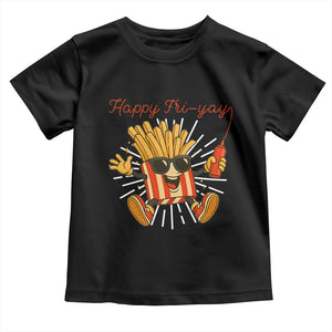 Funny French Fries Lover Toddler T Shirt Happy Friyay Gift TS12 Black Print Your Wear