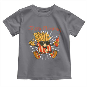 Funny French Fries Lover Toddler T Shirt Happy Friyay Gift TS12 Charcoal Print Your Wear