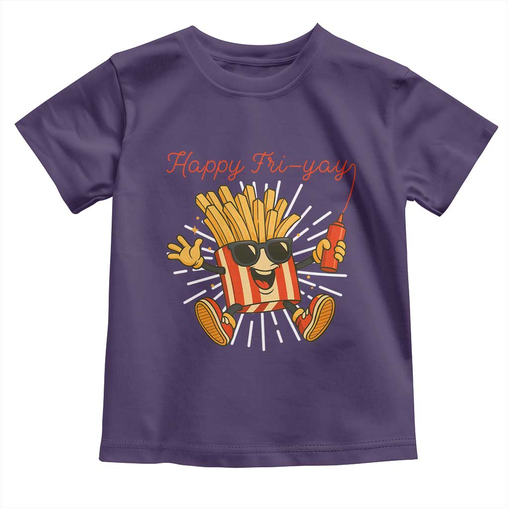 Funny French Fries Lover Toddler T Shirt Happy Friyay Gift TS12 Purple Print Your Wear