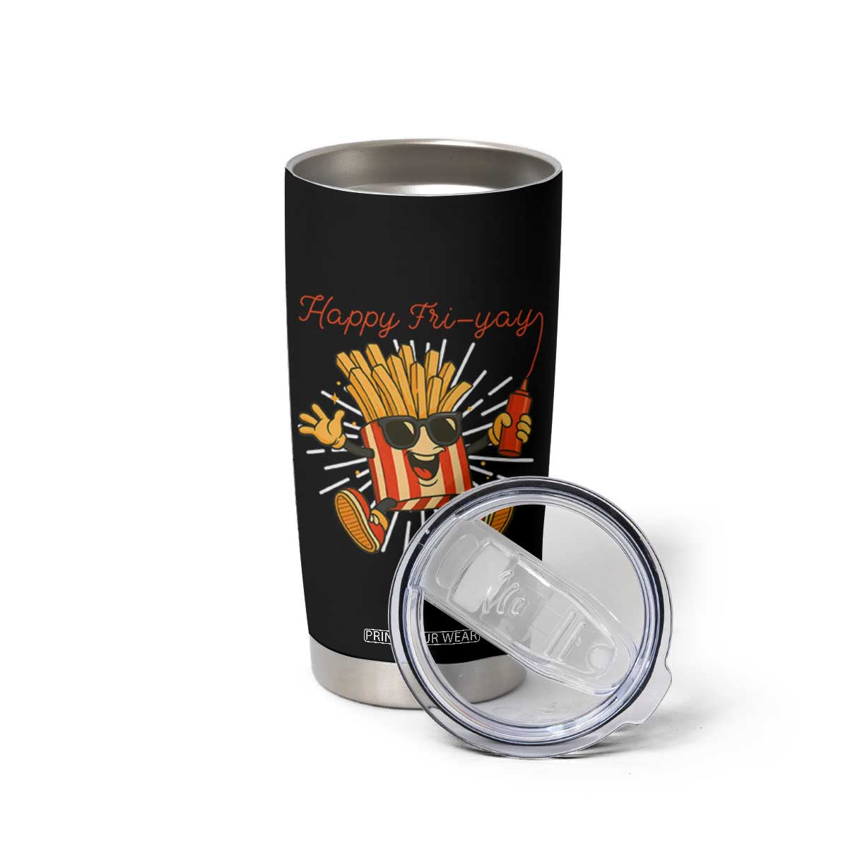 Funny French Fries Lover Tumbler Cup Happy Friyay Gift TS12 Print Your Wear