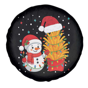 Funny Snowman Decorating French Fries Spare Tire Cover Christmas Gift TS12 Print Your Wear