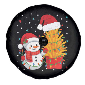 Funny Snowman Decorating French Fries Spare Tire Cover Christmas Gift TS12 Print Your Wear