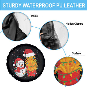 Funny Snowman Decorating French Fries Spare Tire Cover Christmas Gift TS12 Print Your Wear