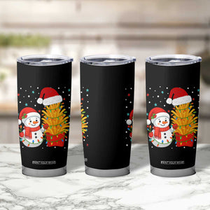 Funny Snowman Decorating French Fries Tumbler Cup Christmas Gift TS12 Print Your Wear