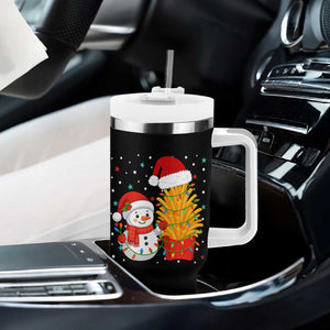 Funny Snowman Decorating French Fries Tumbler With Handle Christmas Gift TS12 Print Your Wear