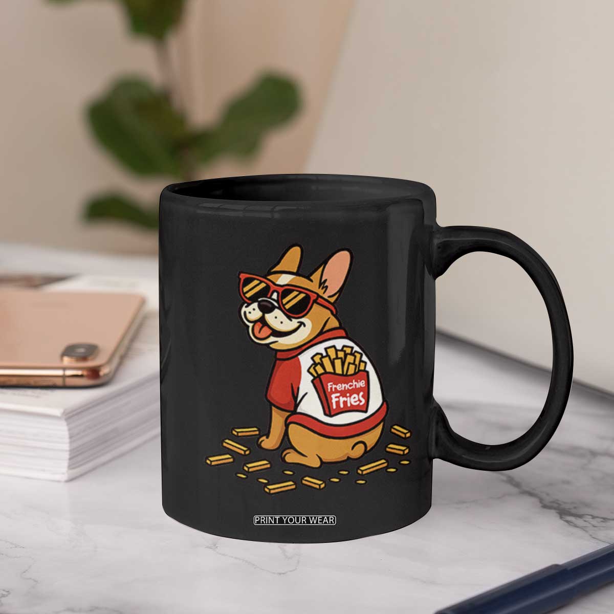 Frenchie Fries Coffee Mug Funny French Bulldog Lover Gift TS12 Print Your Wear