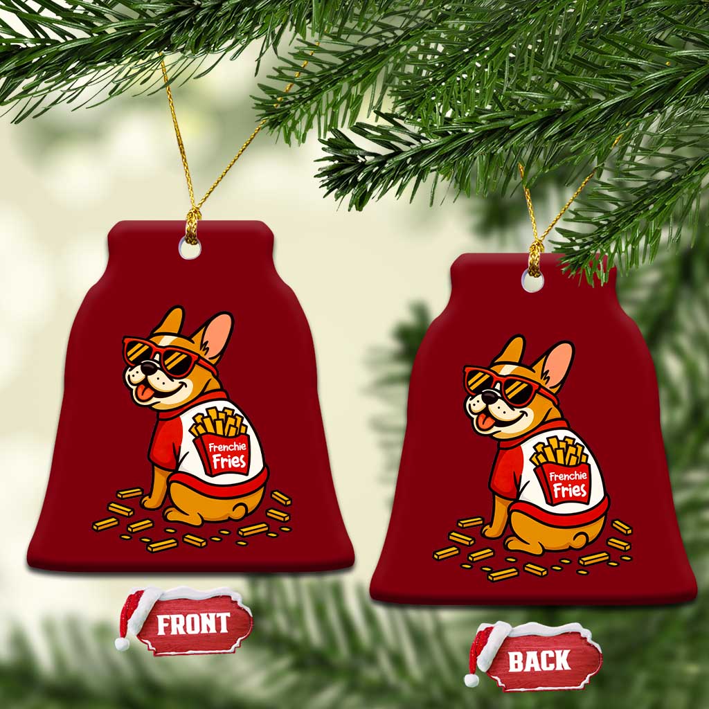 Frenchie Fries Ceramic Ornament Funny French Bulldog Lover Gift TS12 Print Your Wear
