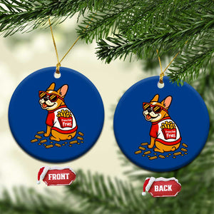 Frenchie Fries Ceramic Ornament Funny French Bulldog Lover Gift TS12 1pc Blue Print Your Wear