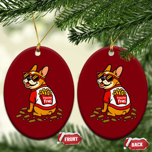 Frenchie Fries Ceramic Ornament Funny French Bulldog Lover Gift TS12 Print Your Wear