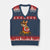 Frenchie Fries V-Neck Knit Sweater Vest Funny French Bulldog Lover Gift TS12 Navy Red Print Your Wear