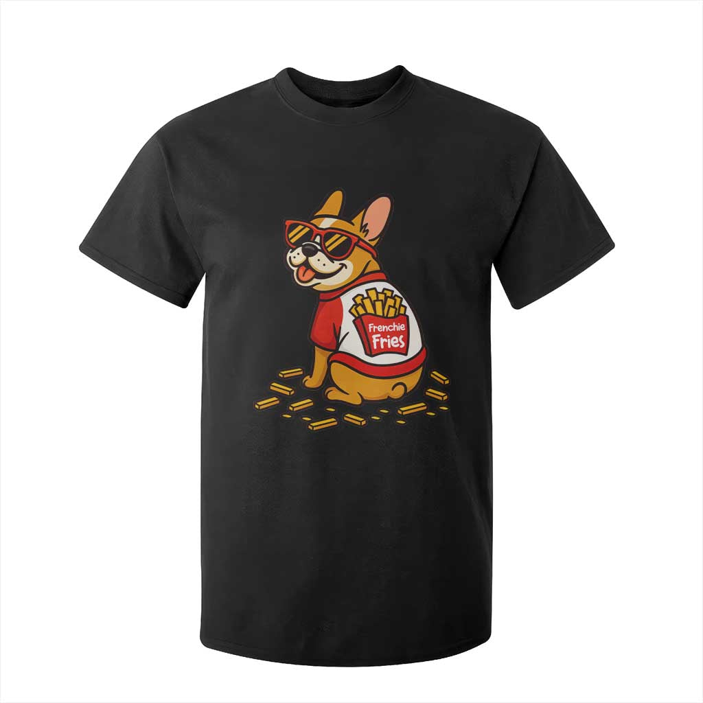 Frenchie Fries T Shirt For Kid Funny French Bulldog Lover Gift TS12 Black Print Your Wear