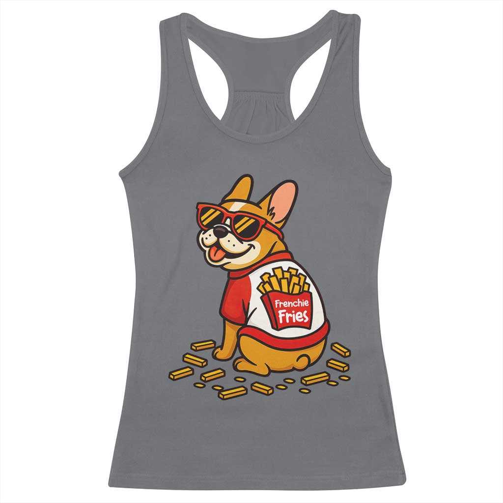 Frenchie Fries Racerback Tank Top Funny French Bulldog Lover Gift TS12 Charcoal Print Your Wear