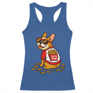 Frenchie Fries Racerback Tank Top Funny French Bulldog Lover Gift TS12 Royal Blue Print Your Wear