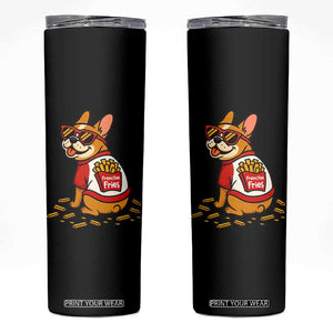 Frenchie Fries Skinny Tumbler Funny French Bulldog Lover Gift TS12 Black Print Your Wear