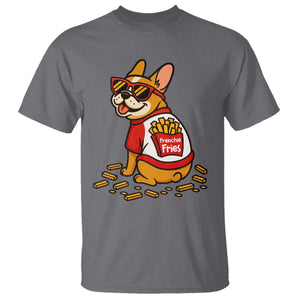 Frenchie Fries T Shirt Funny French Bulldog Lover Gift TS12 Charcoal Print Your Wear