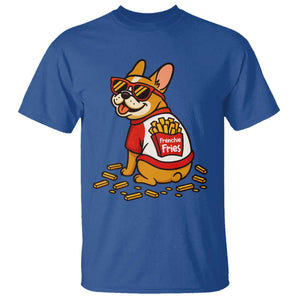 Frenchie Fries T Shirt Funny French Bulldog Lover Gift TS12 Royal Blue Print Your Wear