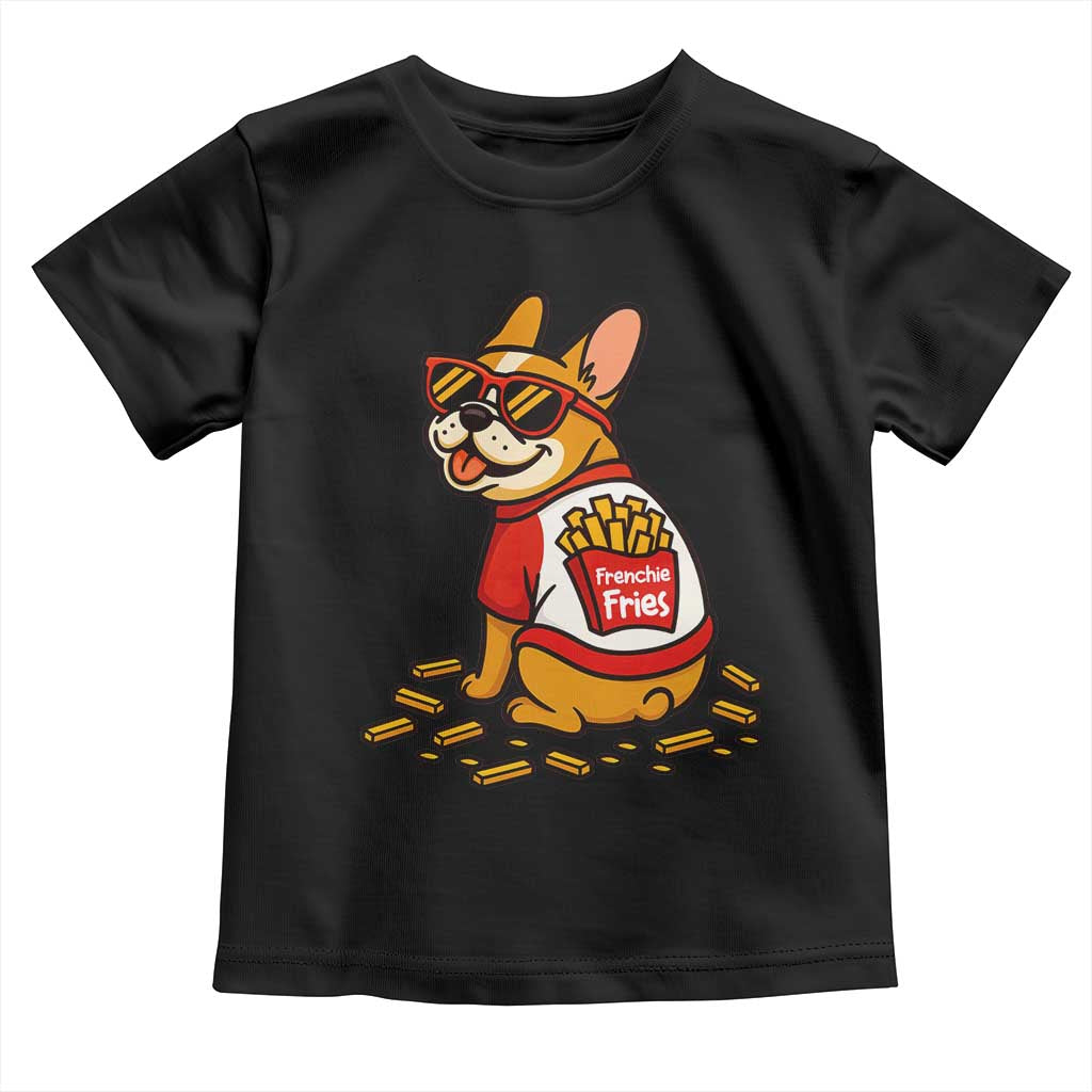 Frenchie Fries Toddler T Shirt Funny French Bulldog Lover Gift TS12 Black Print Your Wear