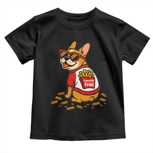 Frenchie Fries Toddler T Shirt Funny French Bulldog Lover Gift TS12 Black Print Your Wear