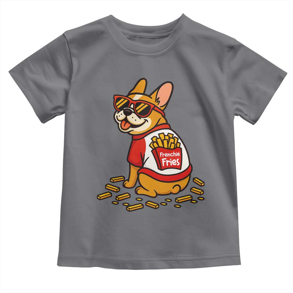 Frenchie Fries Toddler T Shirt Funny French Bulldog Lover Gift TS12 Charcoal Print Your Wear