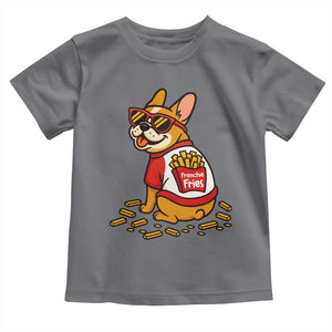 Frenchie Fries Toddler T Shirt Funny French Bulldog Lover Gift TS12 Charcoal Print Your Wear