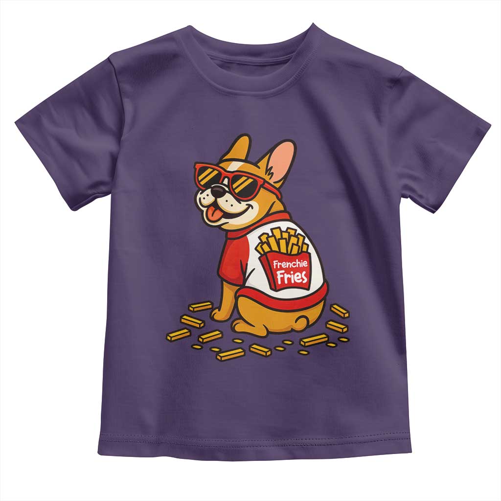 Frenchie Fries Toddler T Shirt Funny French Bulldog Lover Gift TS12 Purple Print Your Wear