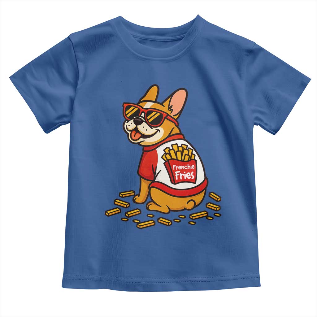 Frenchie Fries Toddler T Shirt Funny French Bulldog Lover Gift TS12 Royal Blue Print Your Wear