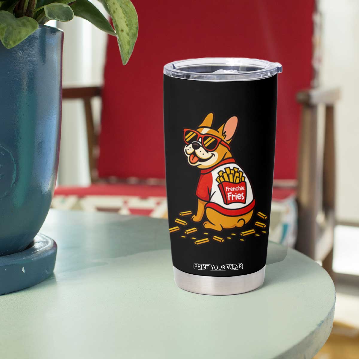 Frenchie Fries Tumbler Cup Funny French Bulldog Lover Gift TS12 Print Your Wear