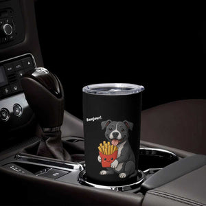Funny Bonjour French Fries Tumbler Cup Pitbull Dog Gift TS12 Print Your Wear