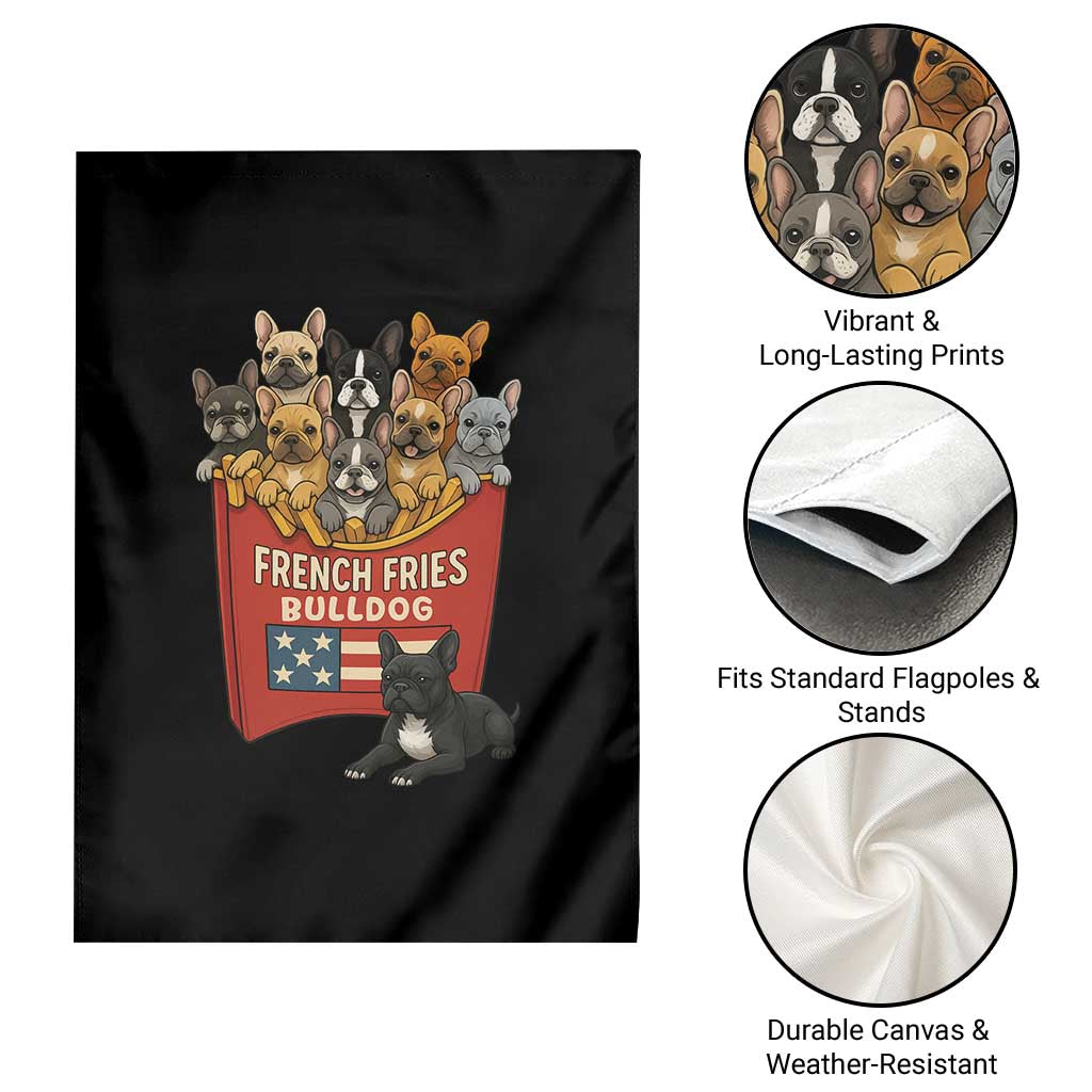 Funny French Fries Bulldog Garden Flag Dog Lover Gift TS12 Print Your Wear