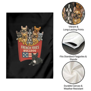 Funny French Fries Bulldog Garden Flag Dog Lover Gift TS12 Print Your Wear