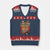 Funny French Fries Bulldog V-Neck Knit Sweater Vest Dog Lover Gift TS12 Navy Red Print Your Wear