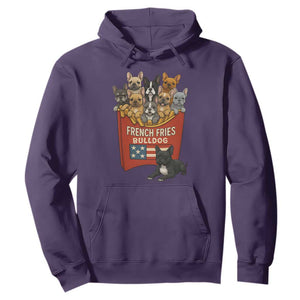 Funny French Fries Bulldog Hoodie Dog Lover Gift TS12 Purple Print Your Wear