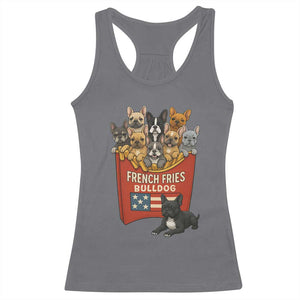 Funny French Fries Bulldog Racerback Tank Top Dog Lover Gift TS12 Charcoal Print Your Wear