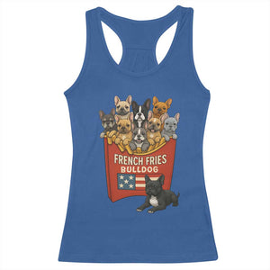 Funny French Fries Bulldog Racerback Tank Top Dog Lover Gift TS12 Royal Blue Print Your Wear