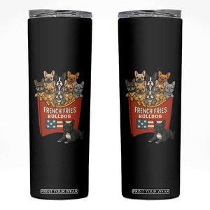 Funny French Fries Bulldog Skinny Tumbler Dog Lover Gift TS12 Black Print Your Wear