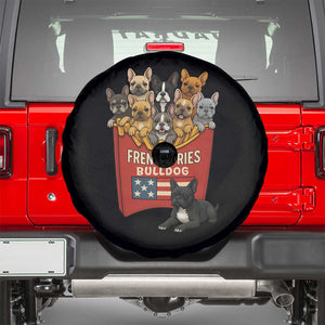 Funny French Fries Bulldog Spare Tire Cover Dog Lover Gift TS12 Black Print Your Wear