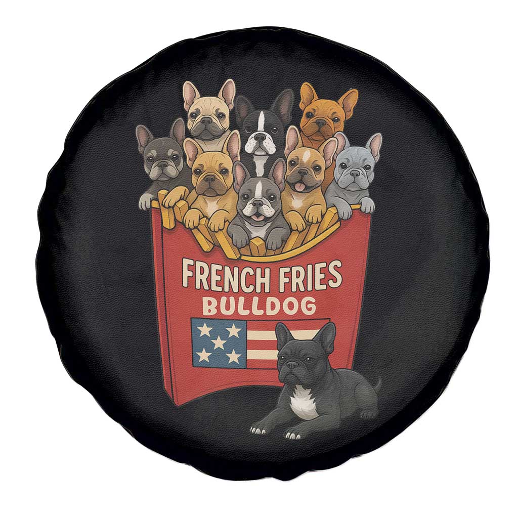 Funny French Fries Bulldog Spare Tire Cover Dog Lover Gift TS12 Print Your Wear