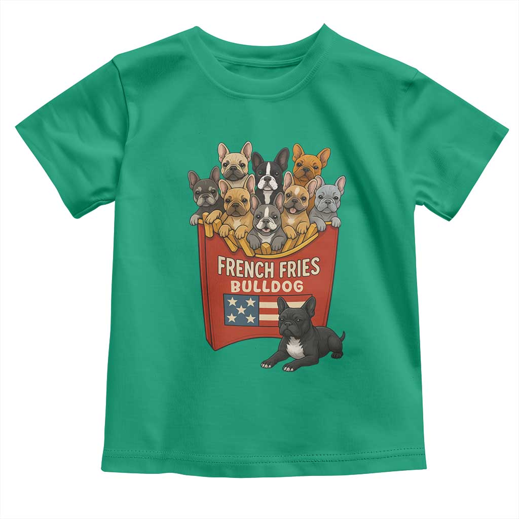 Funny French Fries Bulldog Toddler T Shirt Dog Lover Gift TS12 Irish Green Print Your Wear