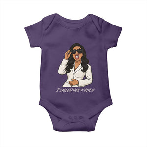 Funny Attitude Sarcasm Baby Onesie I Called Her A Bitch TS12 Purple Print Your Wear