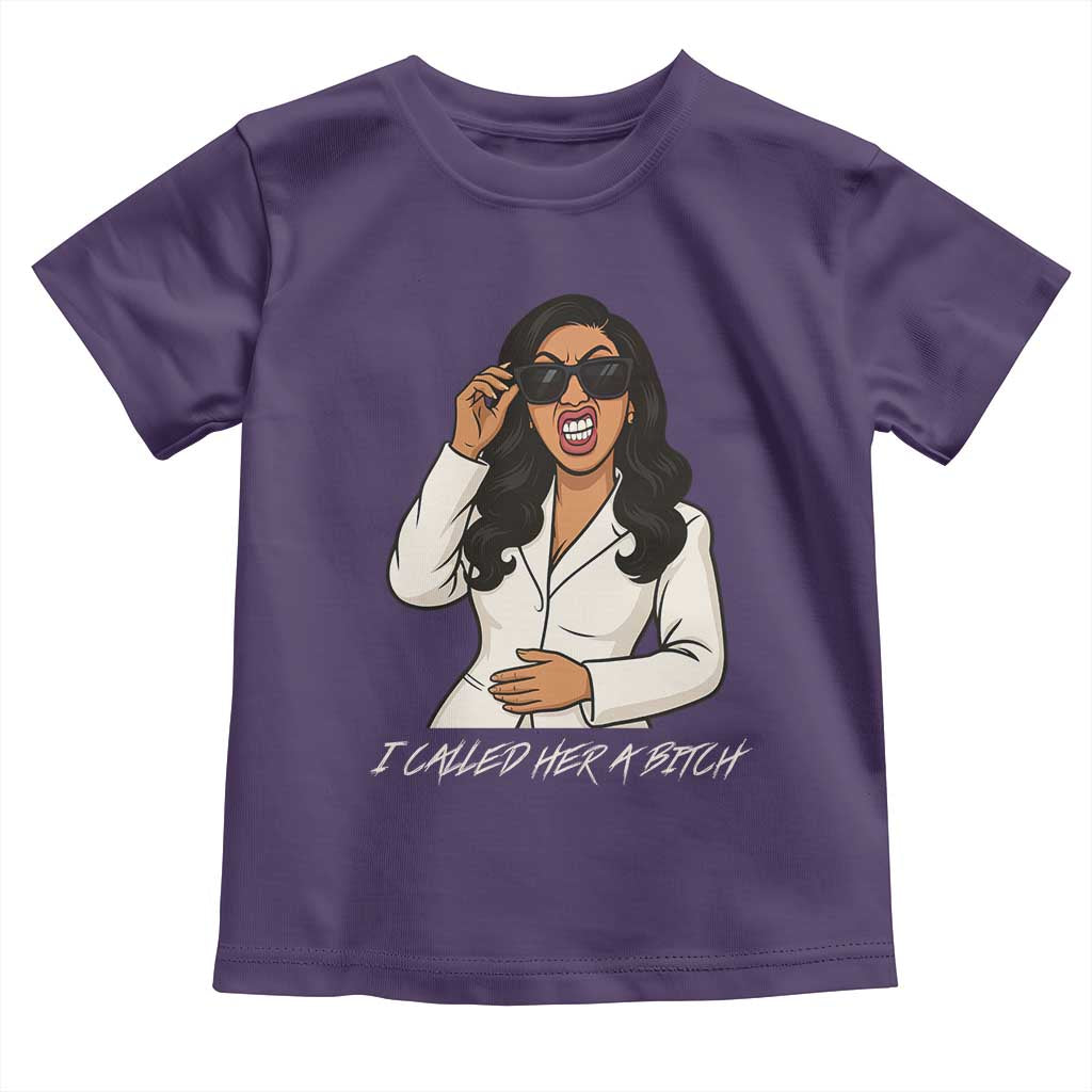 Funny Attitude Sarcasm Toddler T Shirt I Called Her A Bitch TS12 Purple Print Your Wear
