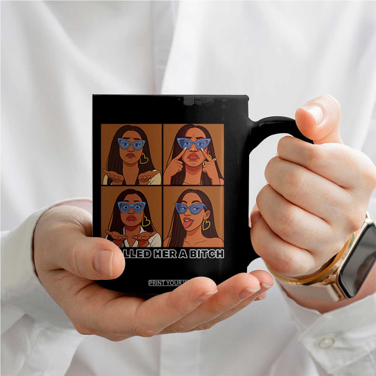 I Called Her A Bitch Coffee Mug Funny Court Sarcasm TS12 Print Your Wear