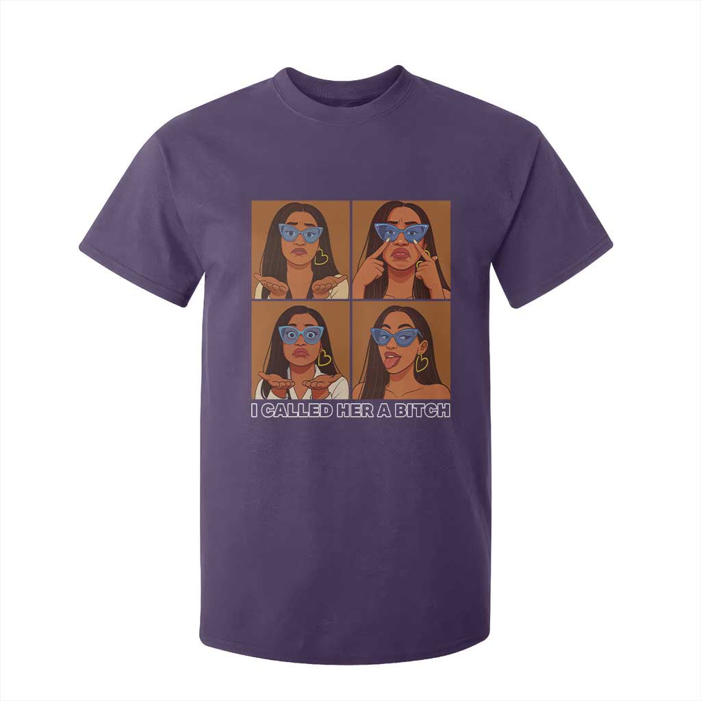 I Called Her A Bitch T Shirt For Kid Funny Court Sarcasm TS12 Purple Print Your Wear