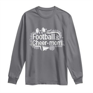 Football And Cheer Mom Quote Long Sleeve Shirt Sport Cheerleading Season Gift TS12 Charcoal Print Your Wear