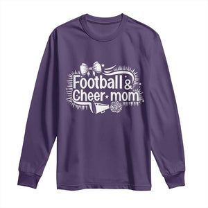 Football And Cheer Mom Quote Long Sleeve Shirt Sport Cheerleading Season Gift TS12 Purple Print Your Wear