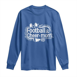 Football And Cheer Mom Quote Long Sleeve Shirt Sport Cheerleading Season Gift TS12 Royal Blue Print Your Wear