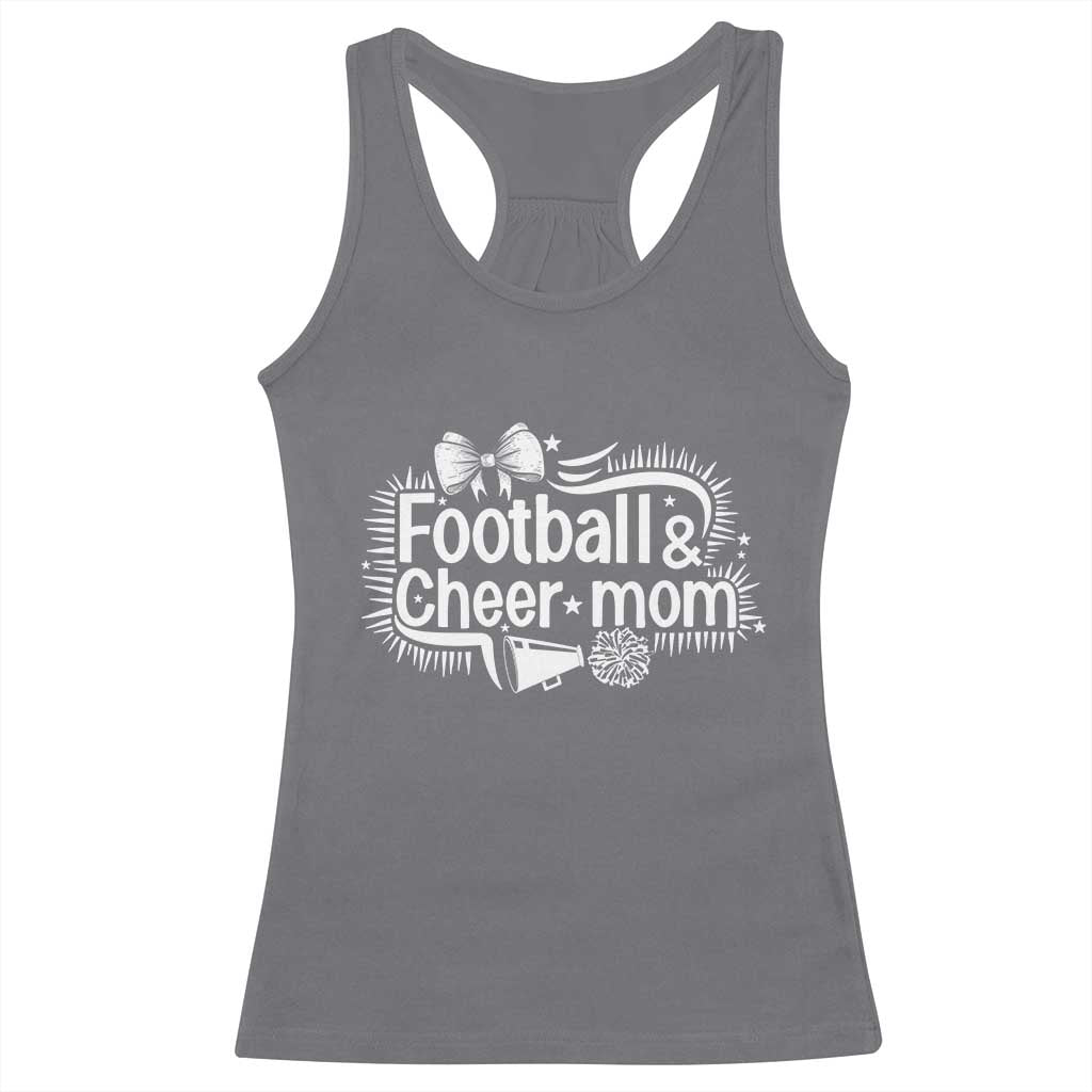 Football And Cheer Mom Quote Racerback Tank Top Sport Cheerleading Season Gift TS12 Charcoal Print Your Wear